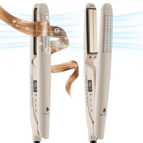 MiroPure Flat Iron Hair Straightener, Hair Straightener and Curler 2-in-1, 360°...