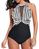 28. Tempt Me High-neck cheap one piece swimsuit