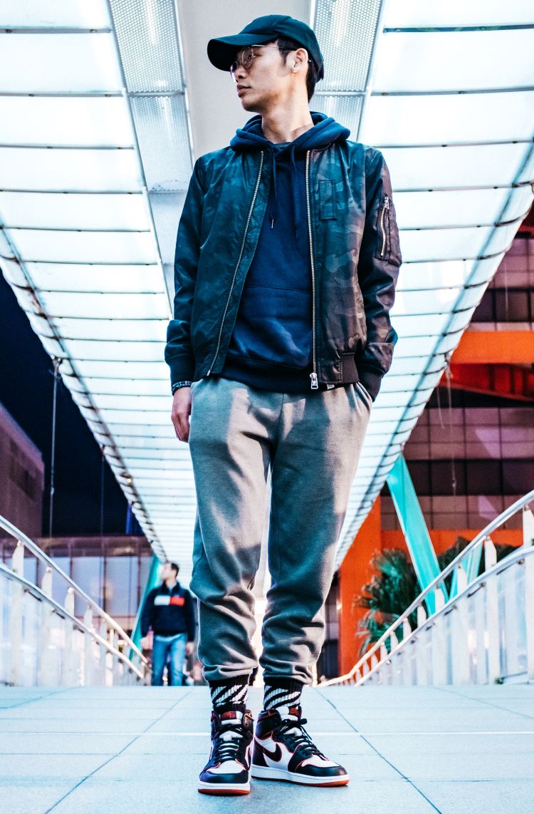 man wearing blue cap