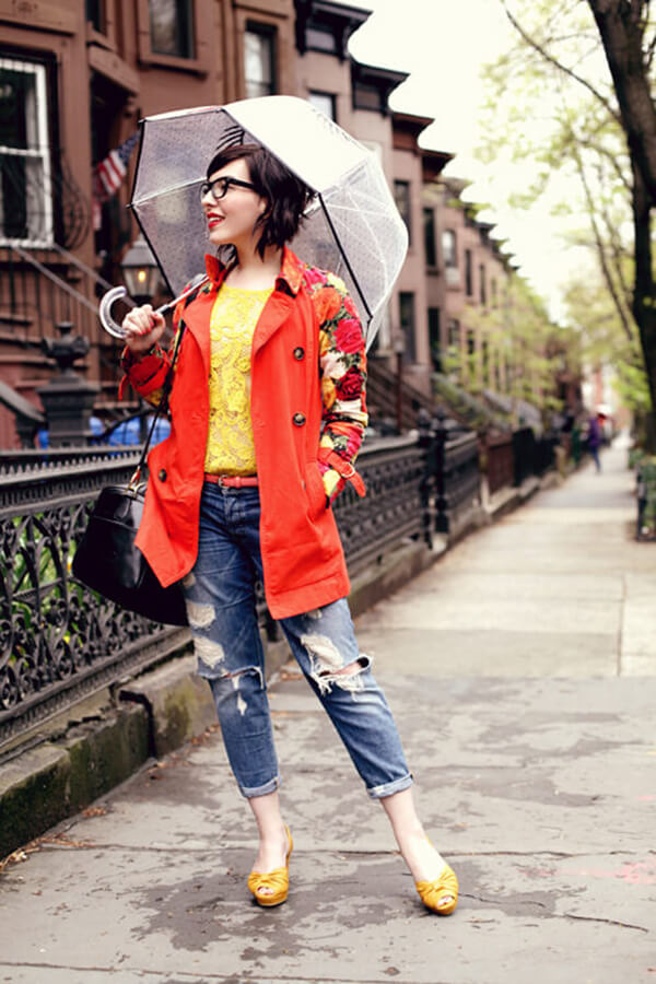 sidewalk holding umbrella